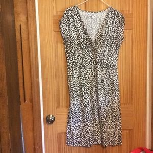 Old Navy Black and White 1X print dress